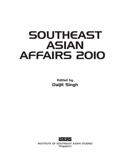 Title details for Southeast Asian Affairs 2010 by Daljit Singh - Available